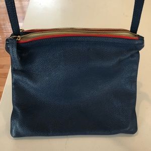 Clare Vivier Navy Double Sac Bretelle